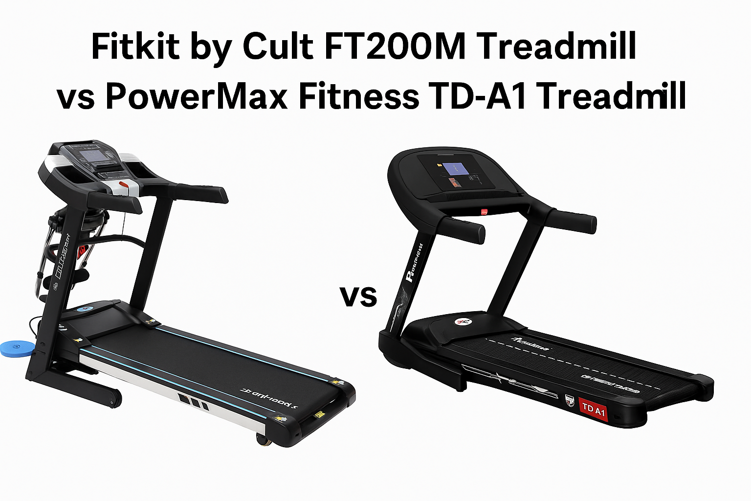 Read more about the article Fitkit by Cult FT200M Treadmill vs PowerMax Fitness TD-A1 Treadmill: Which Is Better for Cardio Workouts